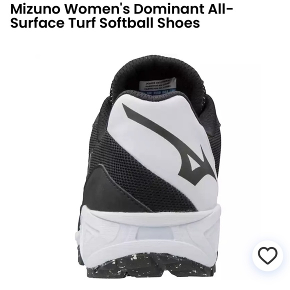 Mizuno Women’s Size 12 Dominant All-Surface Turf Softball Shoes - Picture 3 of 6